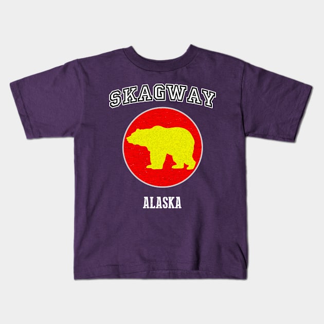 Skagway Bear Kids T-Shirt by dejava